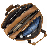 Mens leather bag Shoulder bag multi-function bag for man