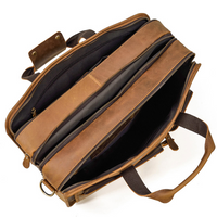 Mens leather bag Shoulder bag multi-function bag for man